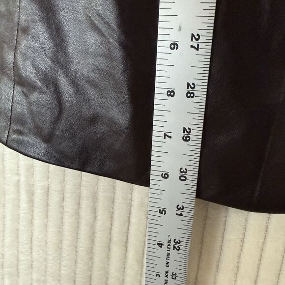 NWT Into Bliss Brown Button Up Leather Jacket Blazer Size S - Picture 6 of 9